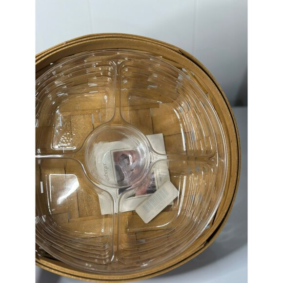 VTG 2001 Longaberger Catch All Basket w/ 5-Section Divider Protector Insert - Picture 3 of 9